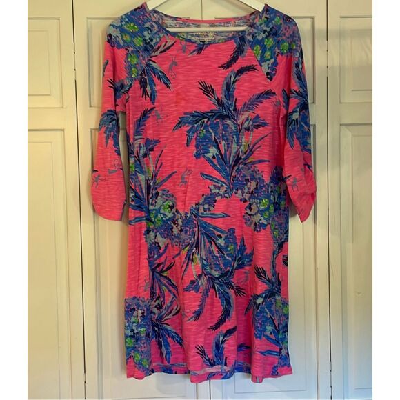 Lilly Pulitzer Surfcrest dress tiki pink Out on a limb print M - Picture 11 of 12